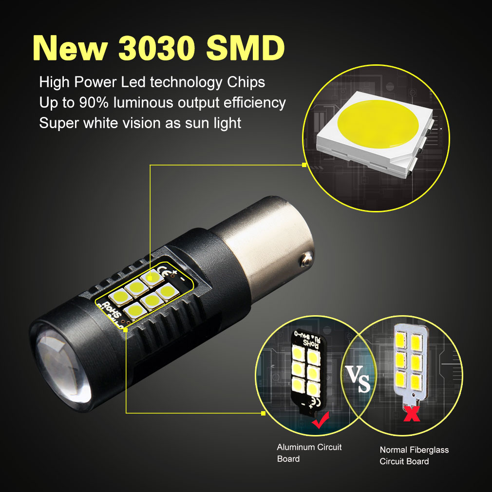 BA15s LED 21x3030 SMD chip 01