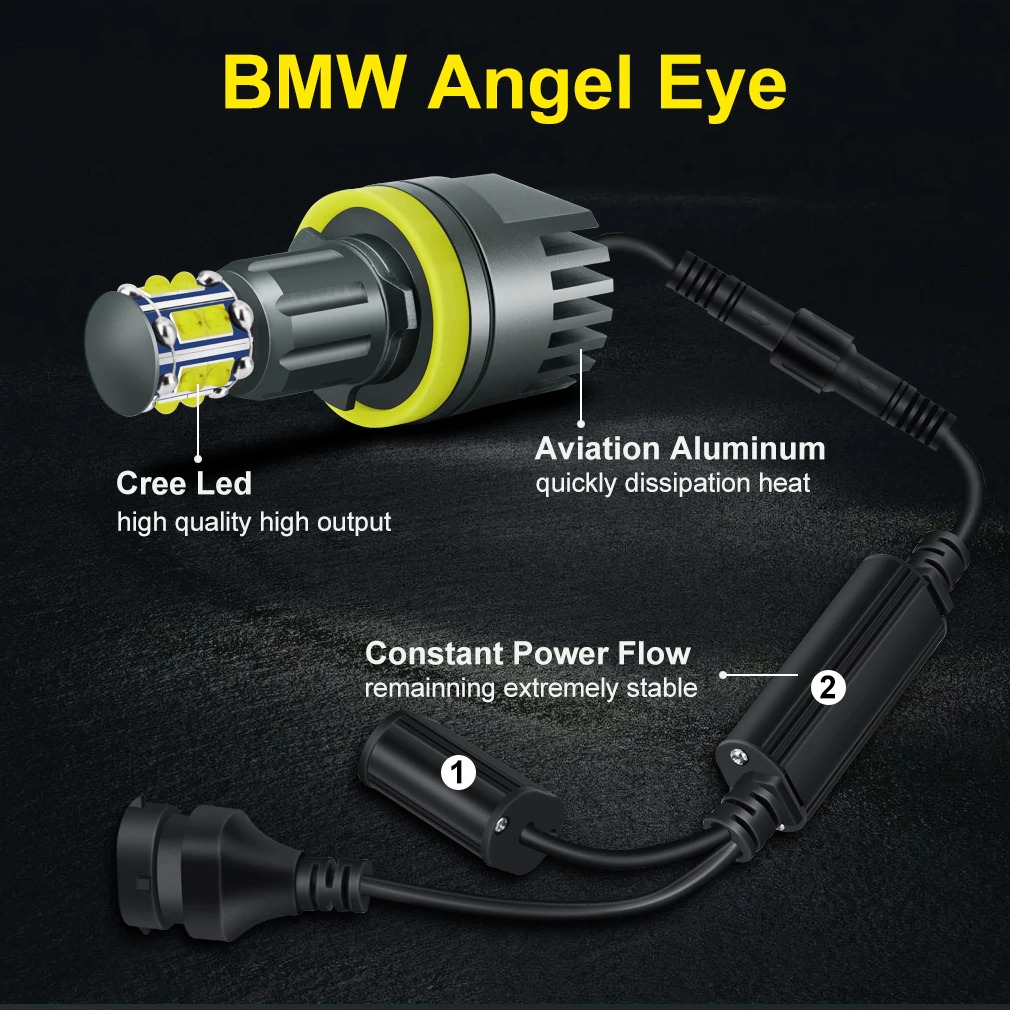 BMW H8 H11 Angel Eye LED 03