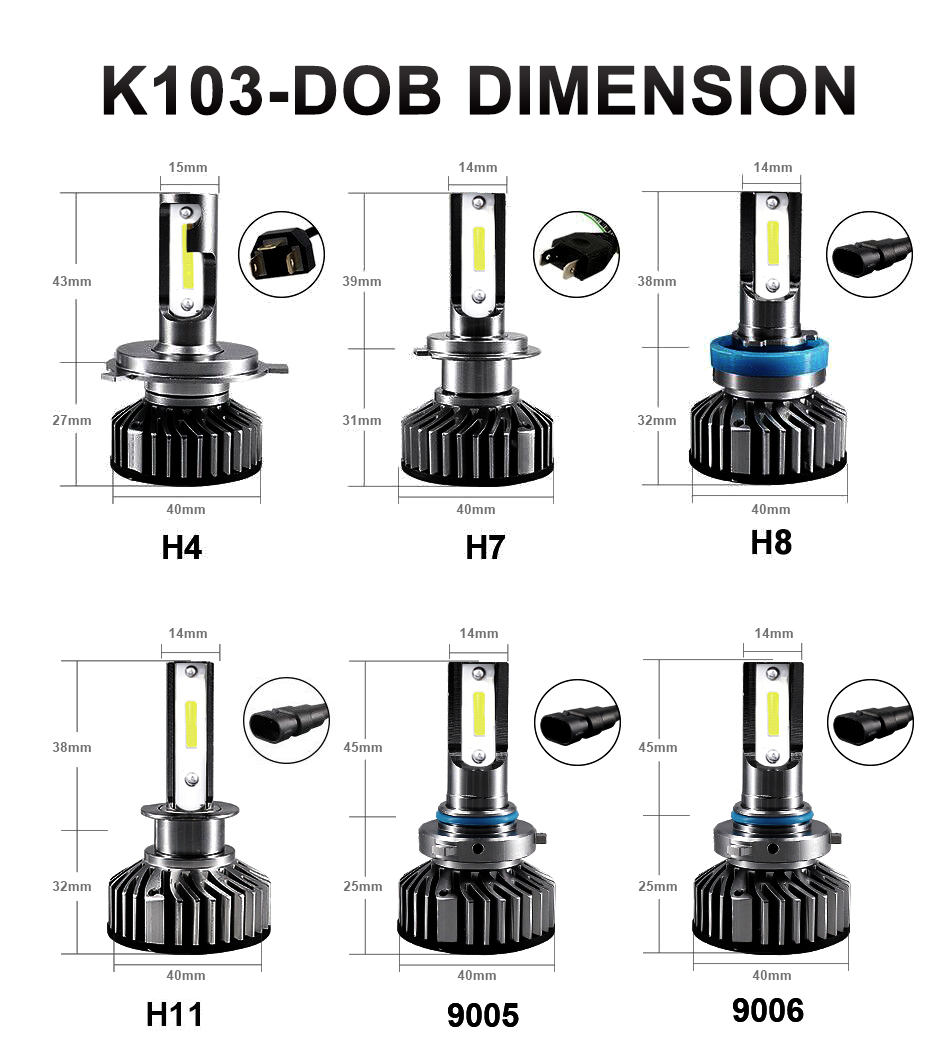 K103-DOB H8 H9 H11 LED 02