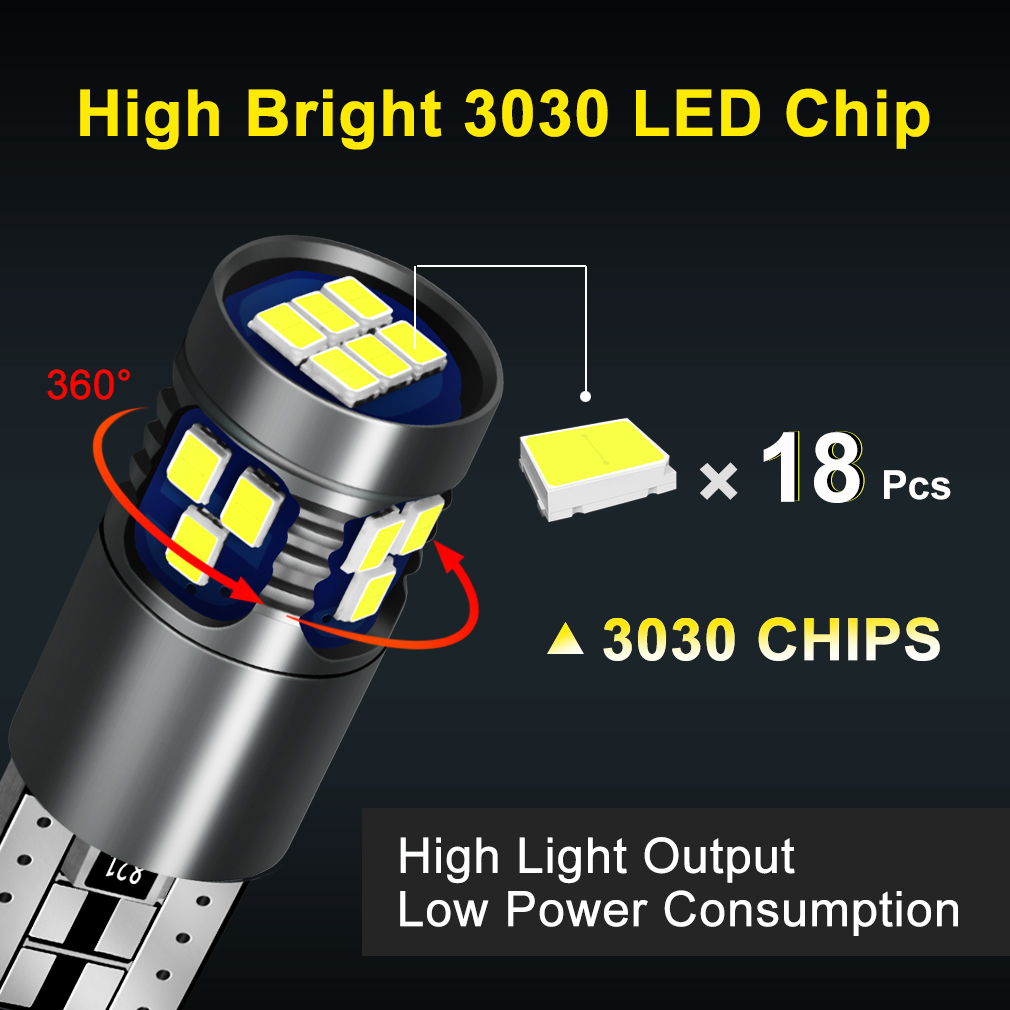 T10 W5W LED 18×3030 SMD chip 01
